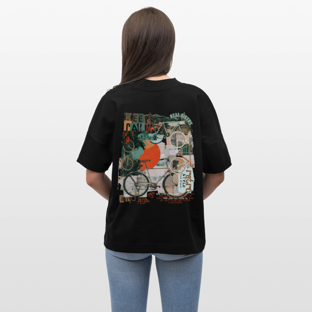 Eldrathis2, Fahrrad, 1st | Blaster, Oversize Bio T-Shirt, Unisex - Schwarz