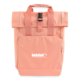 Rolltop Rucksack mit zwei Griffen - Chintzrosa