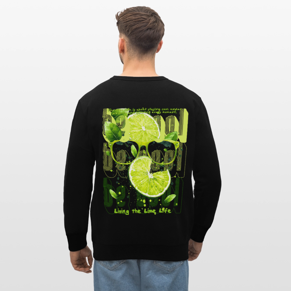 Kali, Limette, 1st | Roller, Unisex Bio-Sweatshirt - Schwarz