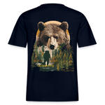 Ghadab, Bär, 1st | Essential, Relaxed Fit Unisex Bio T-Shirt - Navy