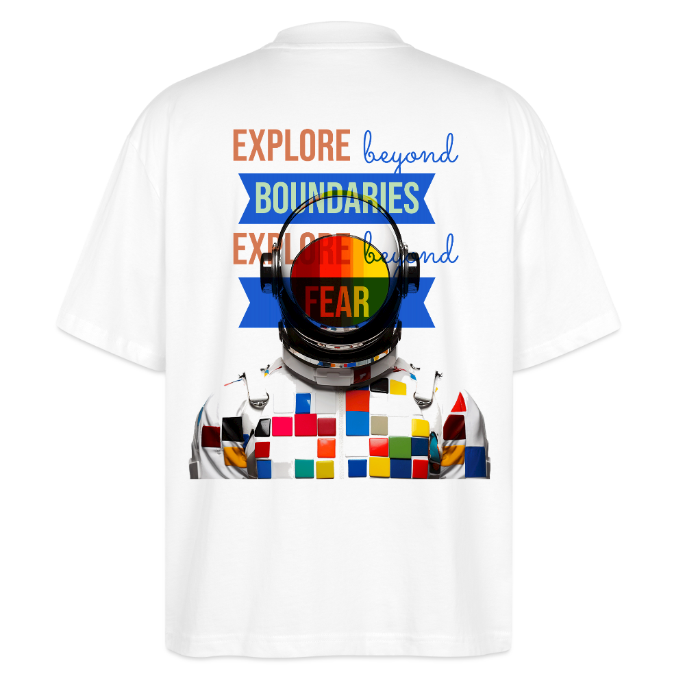Jovareth, Astronaut, 1st | Blaster, Oversize Bio T-Shirt, Unisex - Weiß
