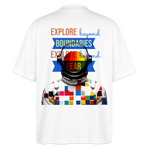 Jovareth, Astronaut, 1st | Blaster, Oversize Bio T-Shirt, Unisex - Weiß