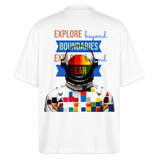 Jovareth, Astronaut, 1st | Blaster, Oversize Bio T-Shirt, Unisex - Weiß