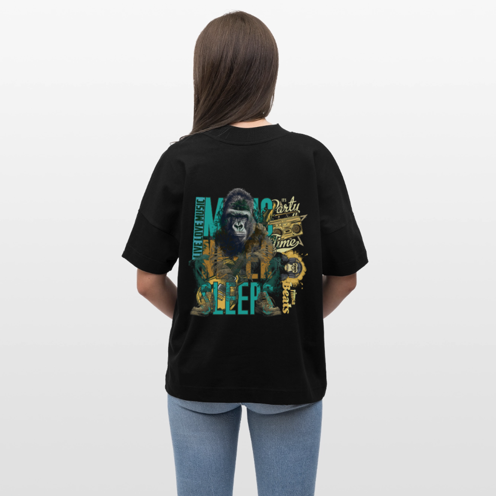 Herakles, Gorilla, 1st | Blaster, Oversize Bio T-Shirt, Unisex - Schwarz