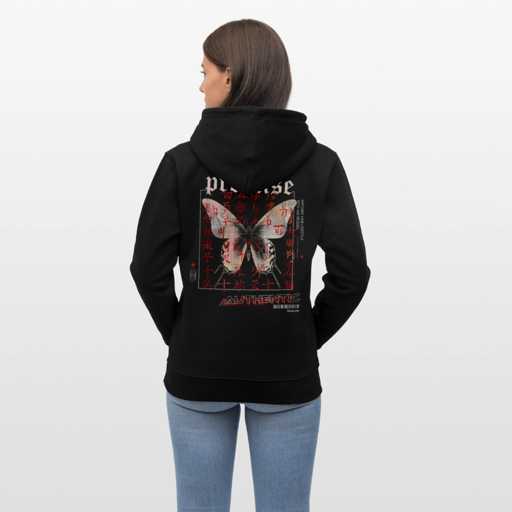 Xurmus, Schmetterling, 1st | Cruiser, Unisex Bio-Hoodie - Schwarz