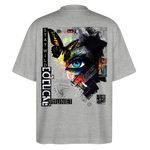 Eldorwyn, Auge, 1st | Blaster, Oversize Bio T-Shirt, Unisex - Grau meliert