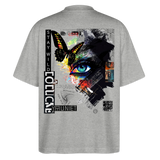 Eldorwyn, Auge, 1st | Blaster, Oversize Bio T-Shirt, Unisex - Grau meliert