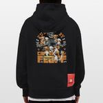 Nyxian, Skelet & Welpen, 1st | Heavyweight Oversized Bio Hoodie, Unisex - SOLID BLACK
