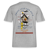 Durnamar, Vogel, 1st | Essential, Relaxed Fit Unisex Bio T-Shirt - Grau meliert