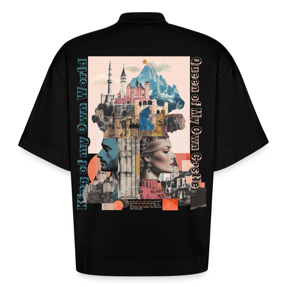 Zephiron, Schloss, 1st | Boxy, Heavyweight Bio T-Shirt, Unisex - SOLID BLACK