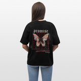 Xurmus, Schmetterling, 1st | Blaster, Oversize Bio T-Shirt, Unisex - Schwarz