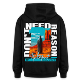 Fuxi, Wüste, 1st | Freshhood, Oversized Unisex Hoodie - Schwarz