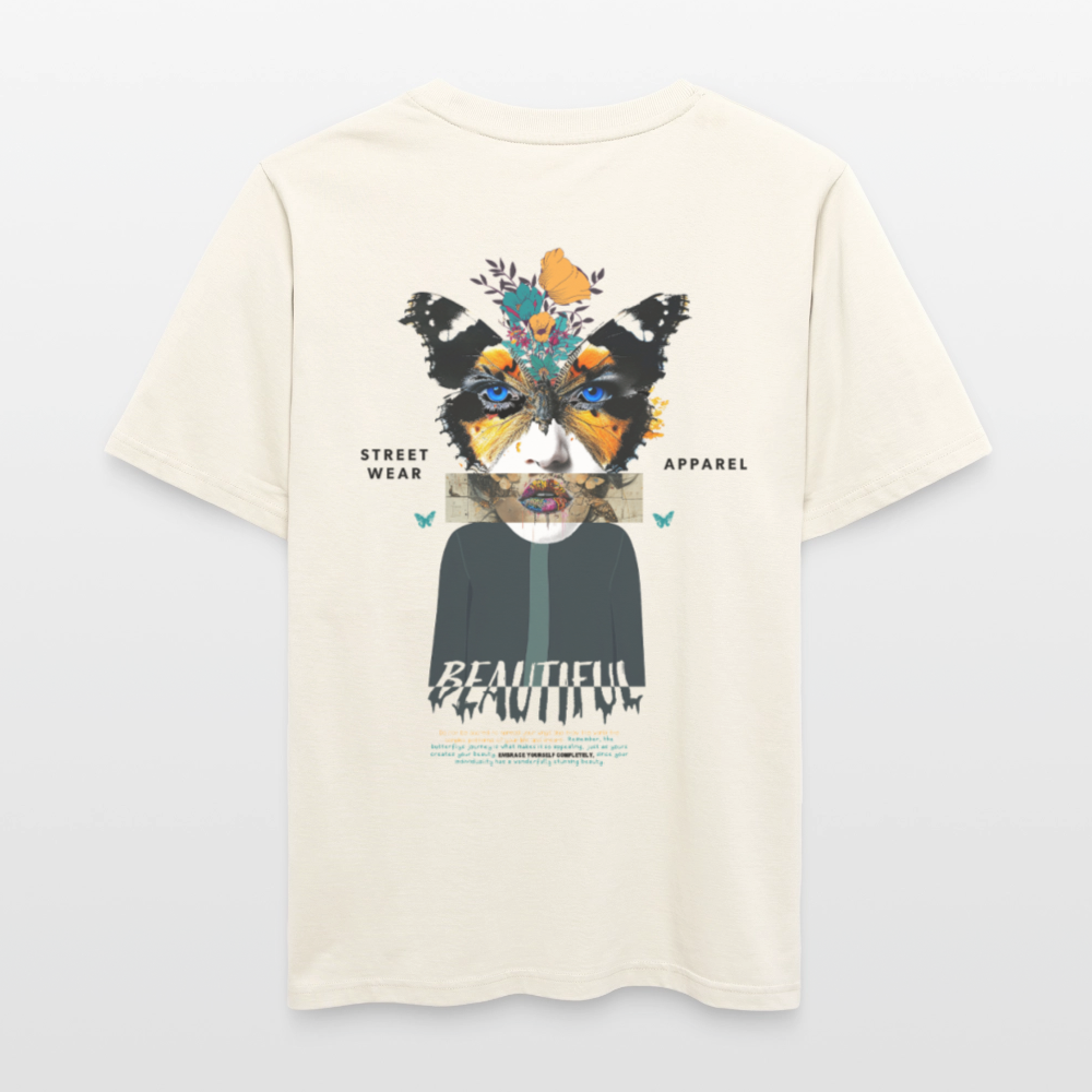 Siriothis, Schmetterling, 1st | Essential, Relaxed Fit Unisex Bio T-Shirt - Naturweiß 