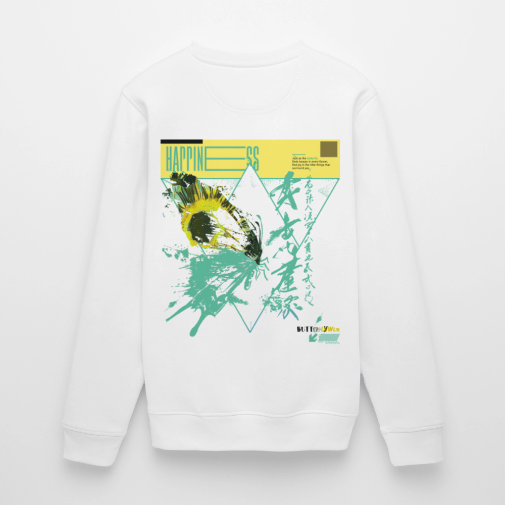 Solvatrix, Schmetterling, 1st | Roller, Unisex Bio-Sweatshirt - Weiß