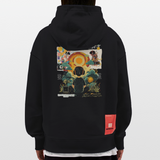 Hermesan, Kindheit, 1st | Heavyweight Oversized Bio Hoodie, Unisex - SOLID BLACK