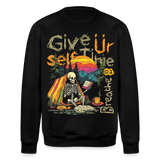 Mihriban, Skelet, 1st | Roller, Unisex Bio-Sweatshirt - Schwarz