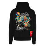 Selenian, Fitness, 1st | Heavyweight Oversized Bio Zip Hoodie, Unisex - SOLID BLACK