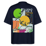 Draganis2, Ameisen, 1st | Blaster, Oversize Bio T-Shirt, Unisex - Navy