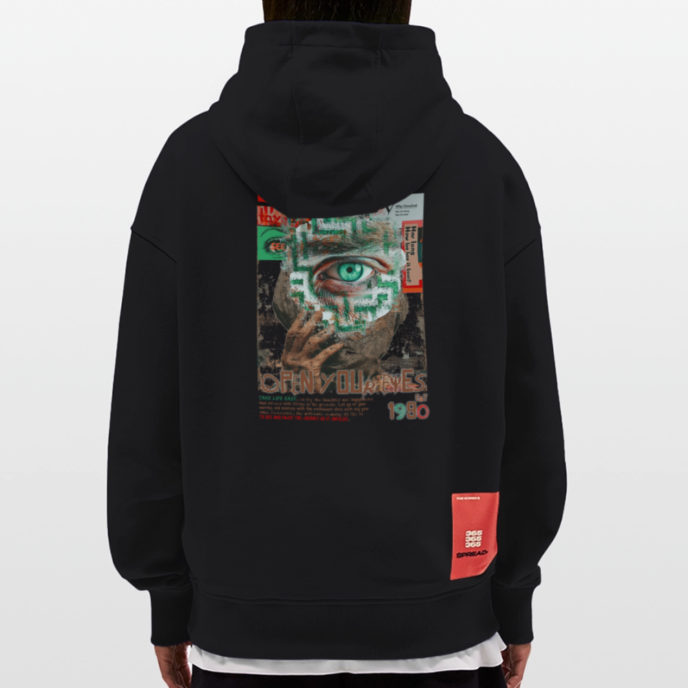 Artemis, Fantasie, 1st | Heavyweight Oversized Bio Hoodie, Unisex - SOLID BLACK