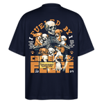 Nyxian, Skelet & Welpen, 1st | Blaster, Oversize Bio T-Shirt, Unisex - Navy