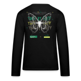 Hesinkar, Schmetterling, 1st | Teenager Langarmshirt - Schwarz