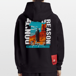 Fuxi, Wüste, 1st | Heavyweight Oversized Bio Hoodie, Unisex - SOLID BLACK