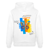Nebularis, Schmetterling, 1st | Cruiser, Unisex Bio-Hoodie - Weiß