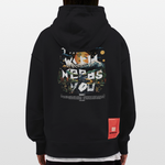 Ereshkigal, Berge, 1st | Heavyweight Oversized Bio Hoodie, Unisex - SOLID BLACK