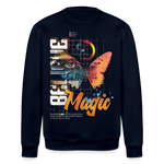Derdiyok, Schmetterling, 1st | Roller, Unisex Bio-Sweatshirt - Navy