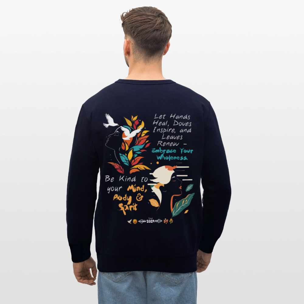 Arwa, Taube, 1st | Roller, Unisex Bio-Sweatshirt - Navy