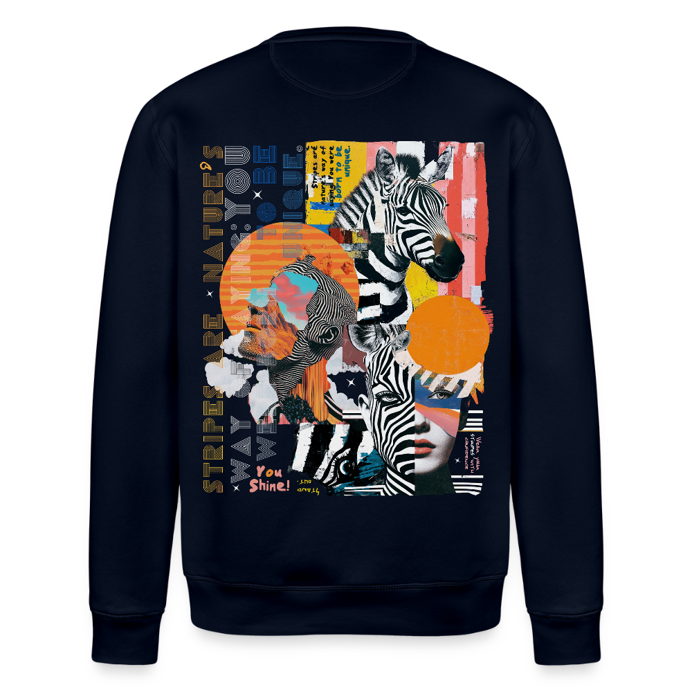 Aresia, Zebra, 1st | Roller, Unisex Bio-Sweatshirt - Navy