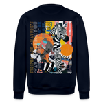 Aresia, Zebra, 1st | Roller, Unisex Bio-Sweatshirt - Navy
