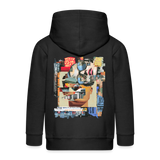 Seraphion, Gesichter, 1st | Kinder Zip Hoodie - Schwarz