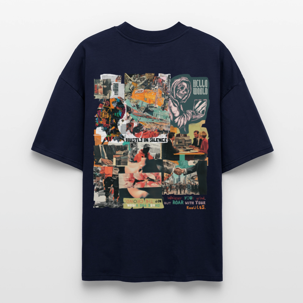 Aurelion2, Office, 1st | Blaster, Oversize Bio T-Shirt, Unisex - Navy