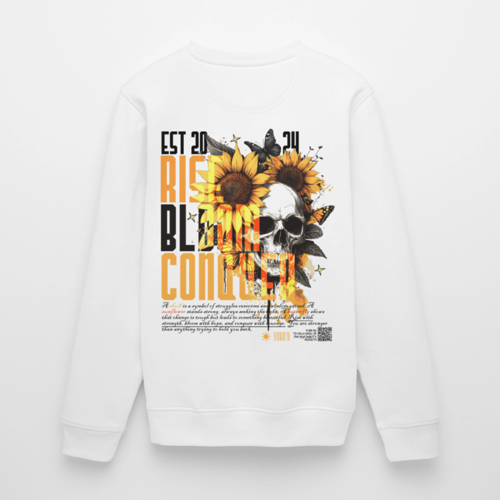 Umbraxion, Sonnenblume, 1st | Roller, Unisex Bio-Sweatshirt - Weiß