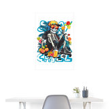 Calveron, Skelet, 1st | Poster 60x90 cm - Weiß
