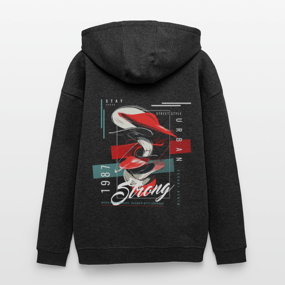 Guanyin, Muschel, 1st | Freshhood, Oversized Unisex Hoodie - Anthrazit