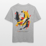 Quasaris, Banane, 1st | Essential, Relaxed Fit Unisex Bio T-Shirt - Grau meliert