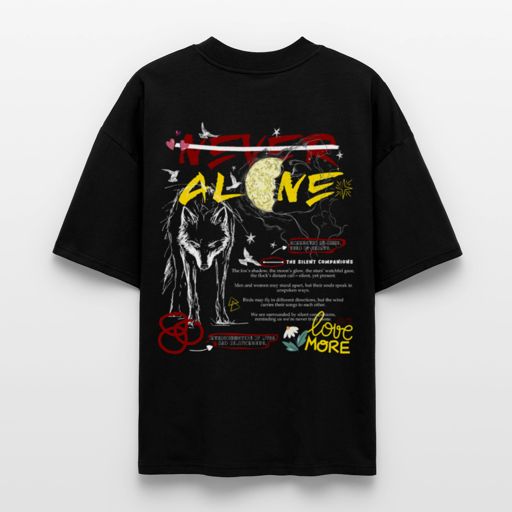 Diony, Wolf, 1st | Blaster, Oversize Bio T-Shirt, Unisex - Schwarz