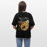 Amphionan, Palmen, 1st | Blaster, Oversize Bio T-Shirt, Unisex - Schwarz