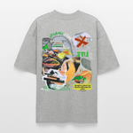 Ereban, Lippen, 1st | Blaster, Oversize Bio T-Shirt, Unisex - Grau meliert