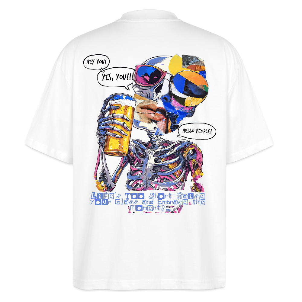 Vorthalos, Skelet, 1st | Blaster, Oversize Bio T-Shirt, Unisex - Weiß