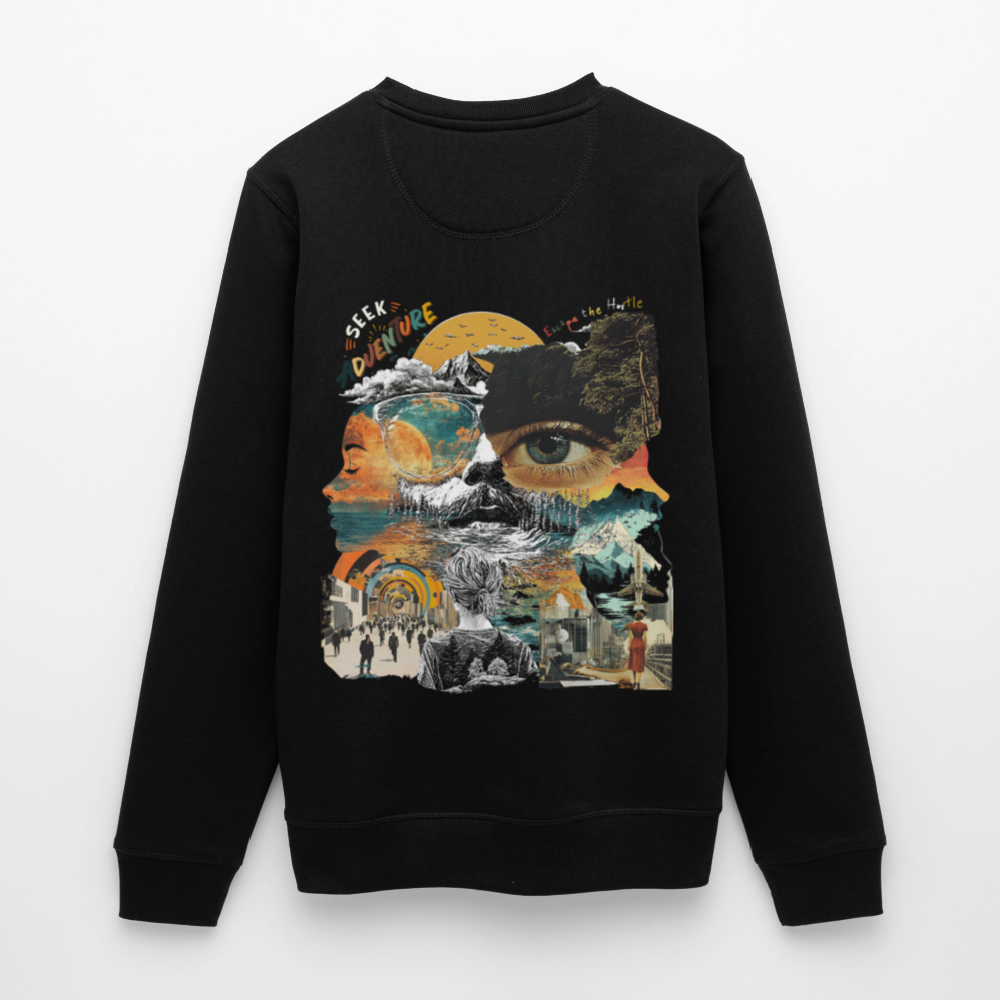 Helian, Frau, 1st | Roller, Unisex Bio-Sweatshirt - Schwarz