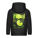 Kali, Limette, 1st | Kinder Zip Hoodie - Schwarz
