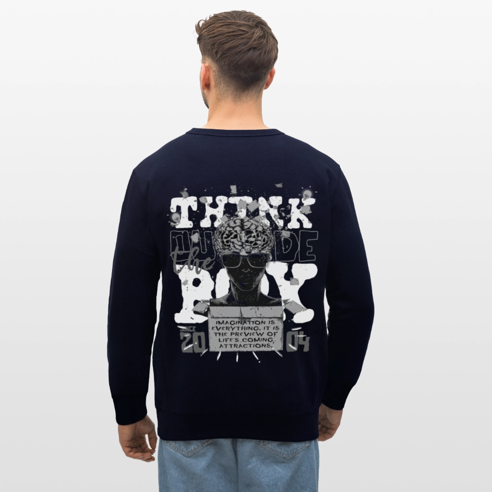Nyxan, Gehirn, 1st | Roller, Unisex Bio-Sweatshirt - Navy