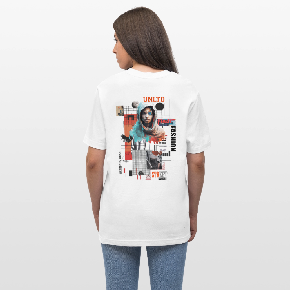 Celestrion, Cyborg, 1st | Essential, Relaxed Fit Unisex Bio T-Shirt - Weiß