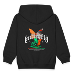 Noşîrêwan, Schmetterling, 1st | Kinder Zip Hoodie - Schwarz