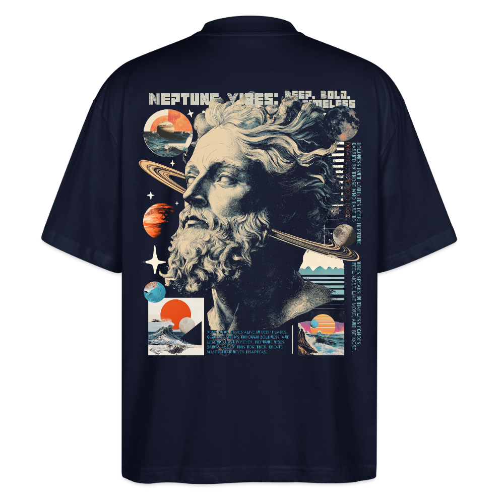 Phoebean, Neptun, 1st | Blaster, Oversize Bio T-Shirt, Unisex - Navy