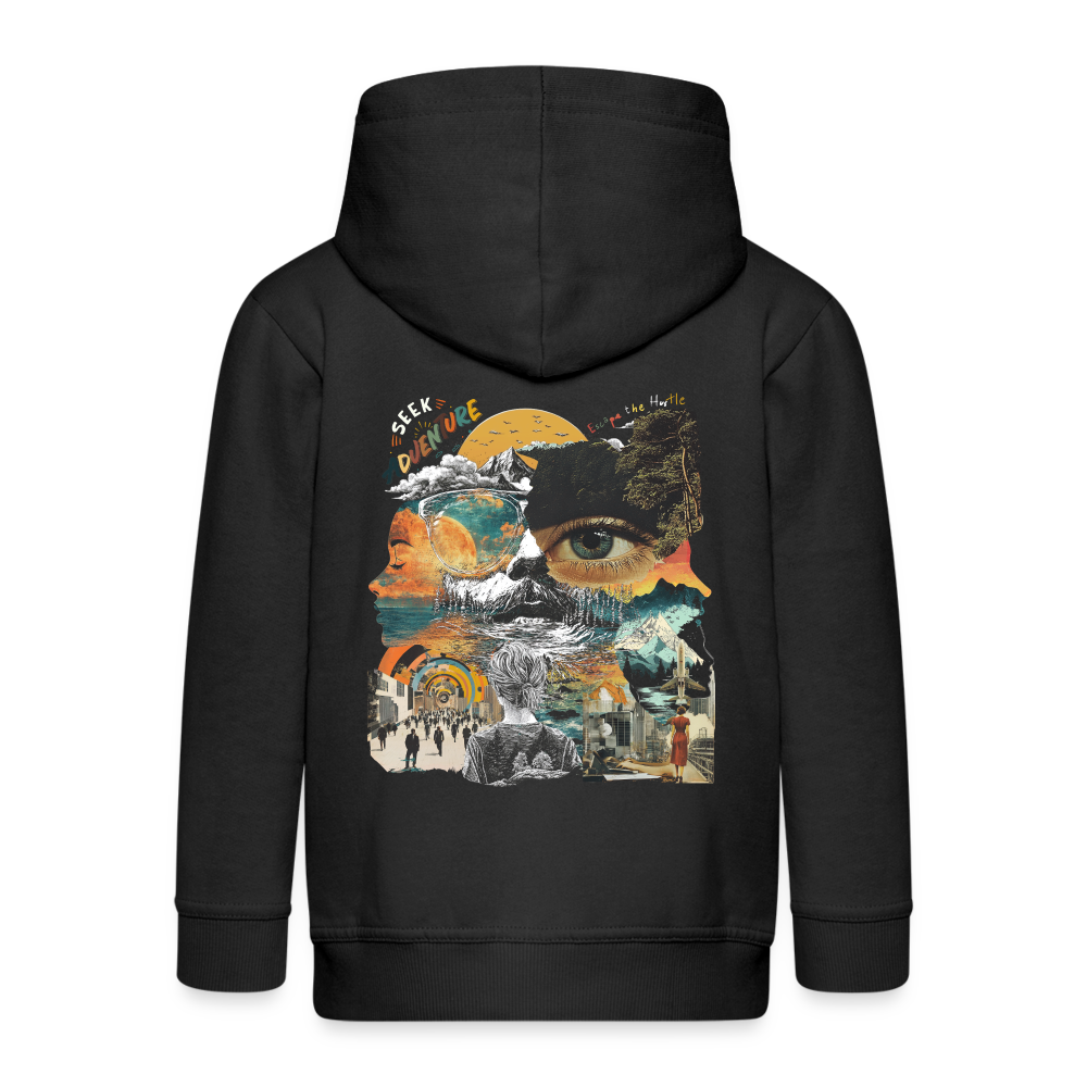 Helian, Frau, 1st | Kinder Zip Hoodie - Schwarz