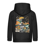Helian, Frau, 1st | Kinder Zip Hoodie - Schwarz